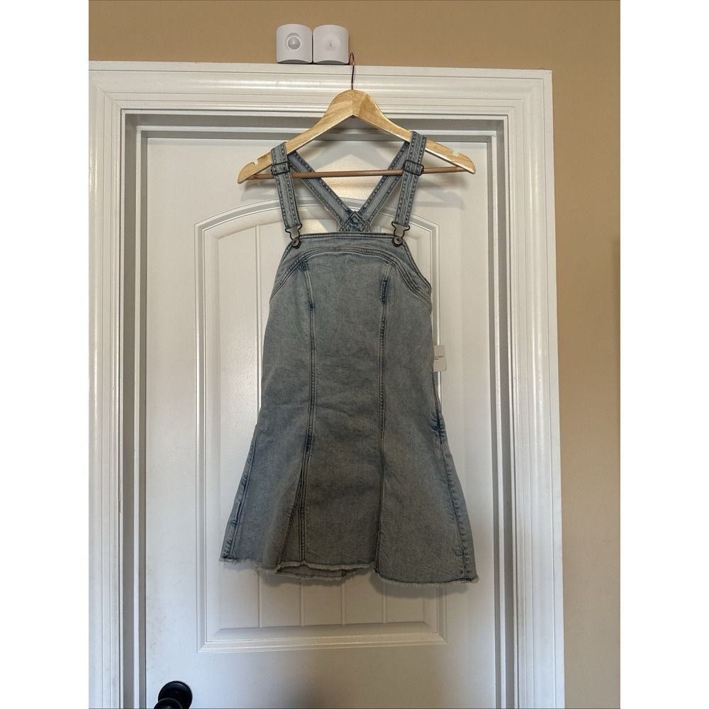 American Eagle Jean Jumper Dress Cutout Back Size Small Light Wash NWT